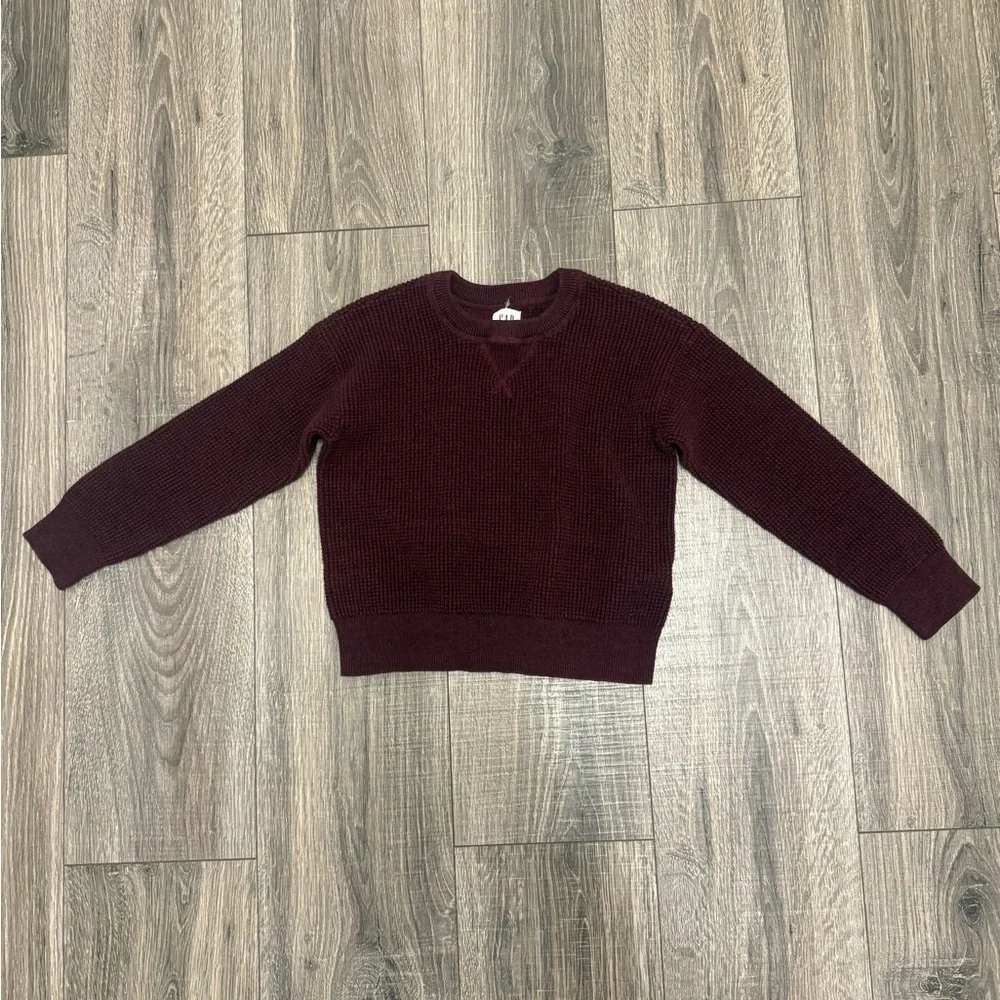 Gap Kids Dark Red Sweater Boys Size 6-7 Small Thermal